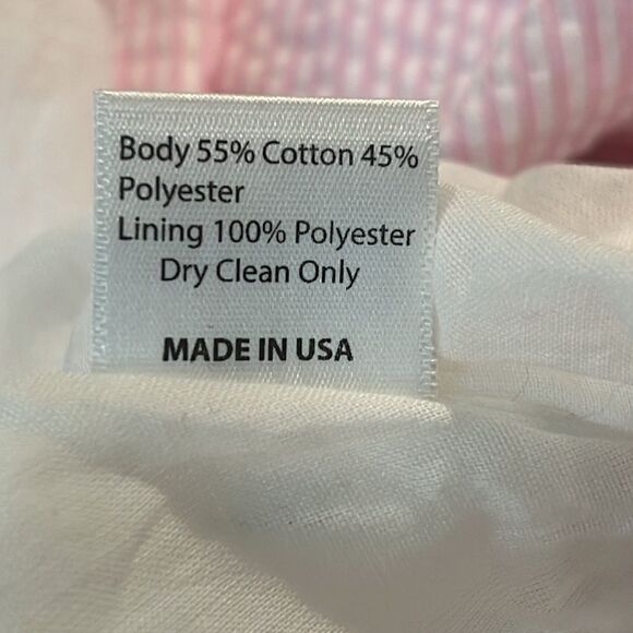 Lauren James Pink Pleated Seersucker Preppy Skirt Medium - Picture 8 of 9